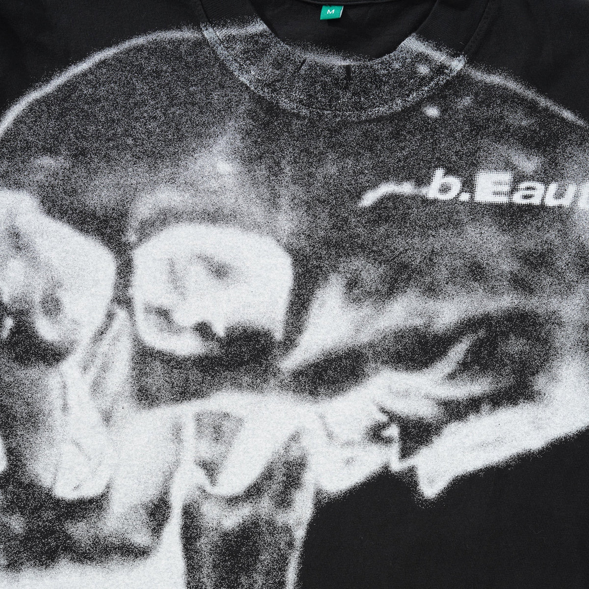b.Eautiful x Shiga Skull Tee, Black