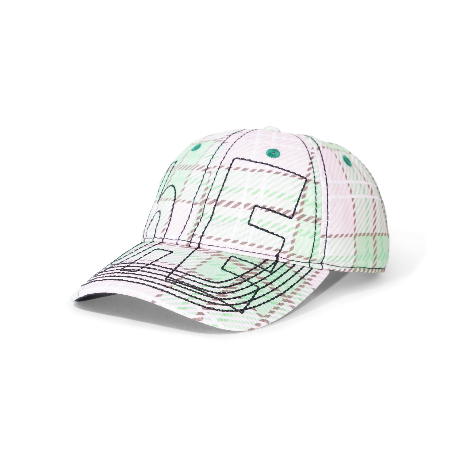 Vapor 6 Panel Hat, Sakura Tartan