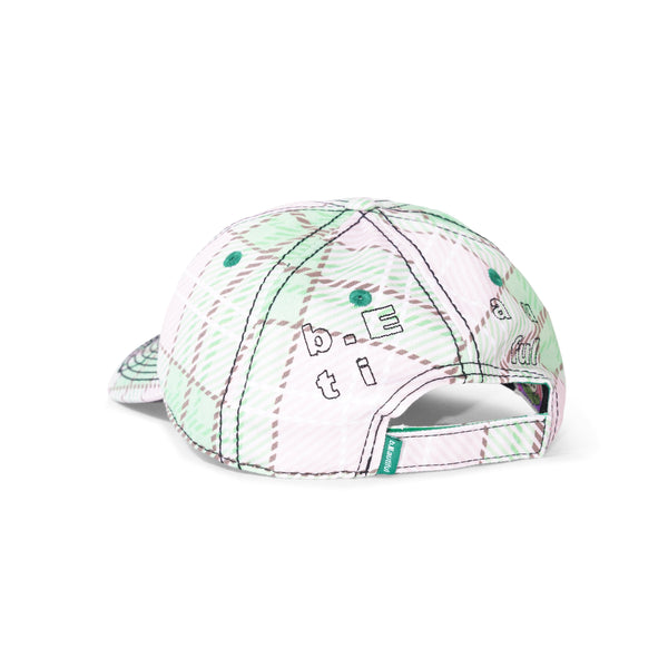 b.Eautiful Vapor 6 Panel Hat, Sakura Tartan