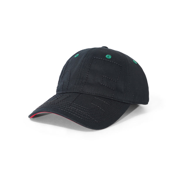 b.Eautiful Vapor 6 Panel Hat, Double Black