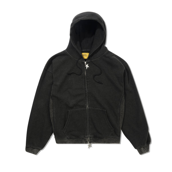 Carpet Company C-Star Double Zip Thermal Hoodie, Black