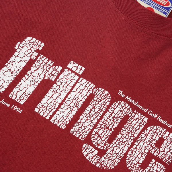 Metalwood Fringe Tee, Root Beer