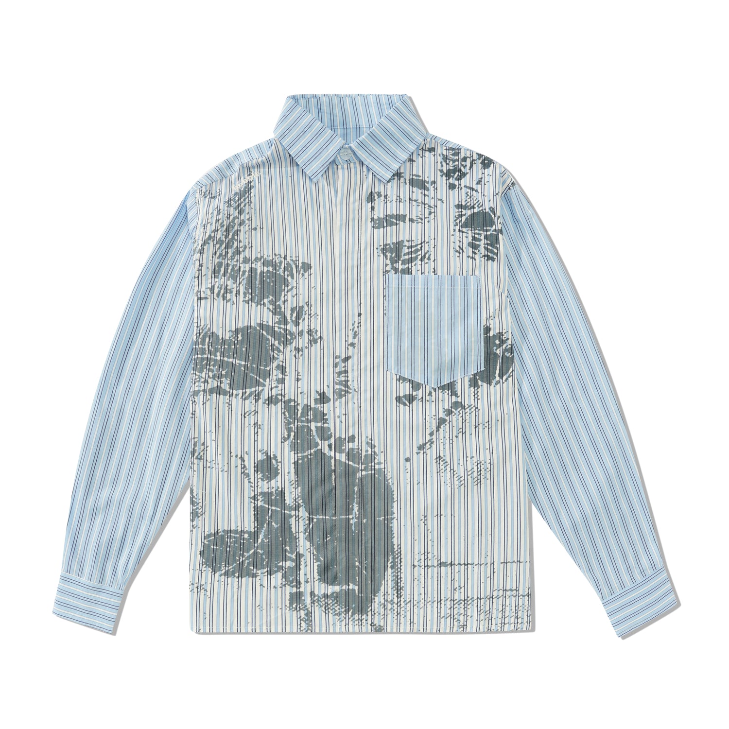 Concrete Oxford Shirt, Blue Stripe