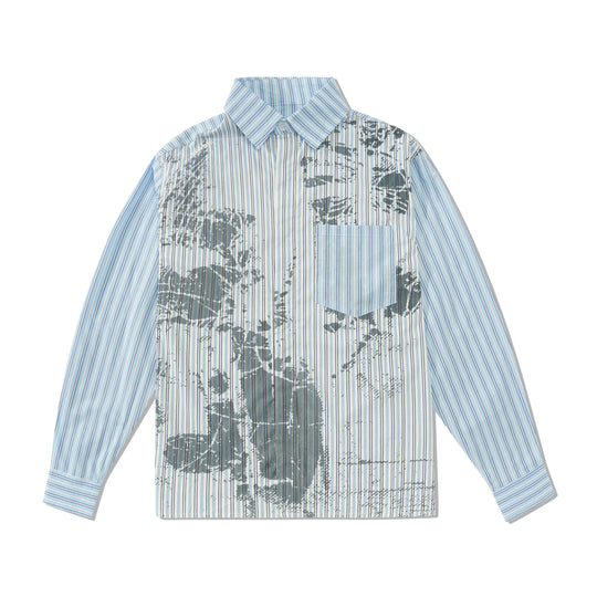 Concrete Oxford Shirt, Blue Stripe
