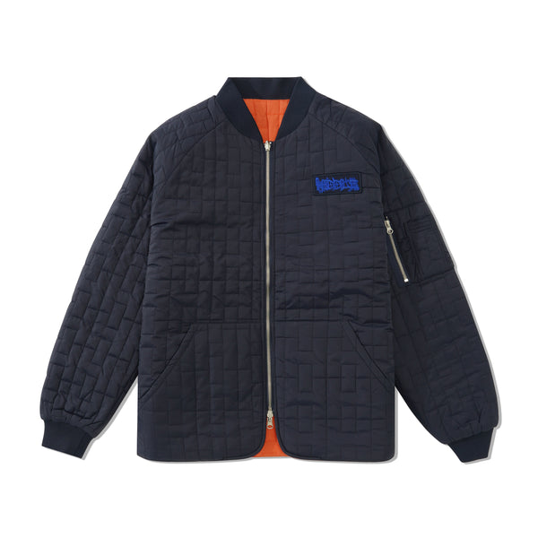 Hoddle Hoddle Reversible Bomber Jacket, Navy / Orange
