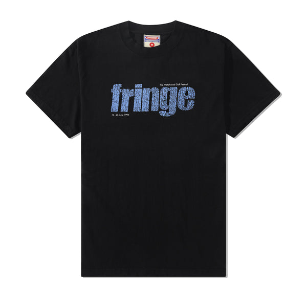 Metalwood Fringe Tee, Black
