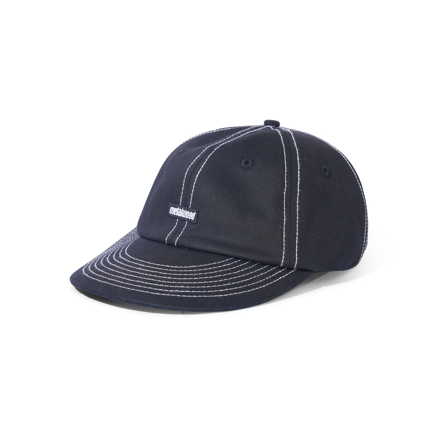 Mini Metal Logo 5 Panel Hat, Black