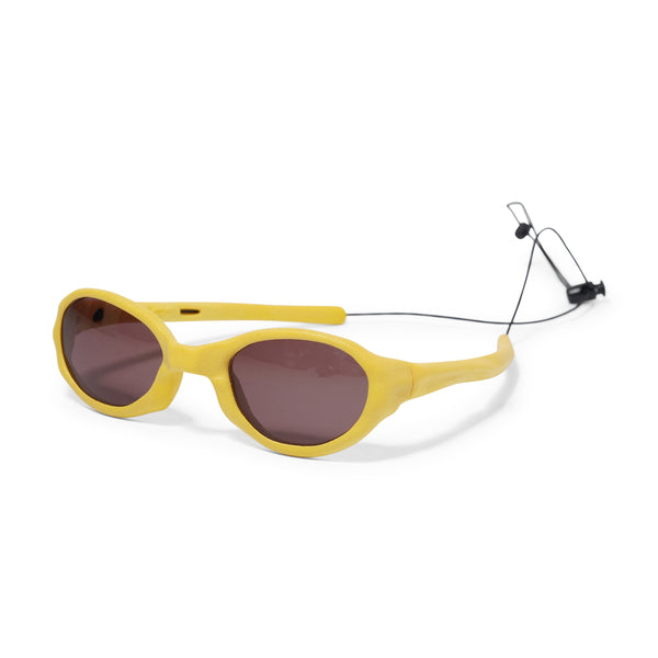 Rayon Vert Wormholes Sunglasses, Mustard Yellow / Pyrope Red