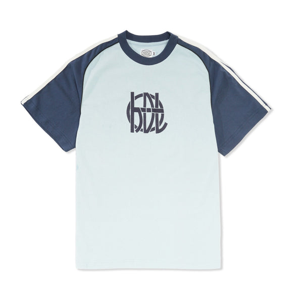 Hoddle HDL Logo Warped Jersey Tee, Navy / Blue