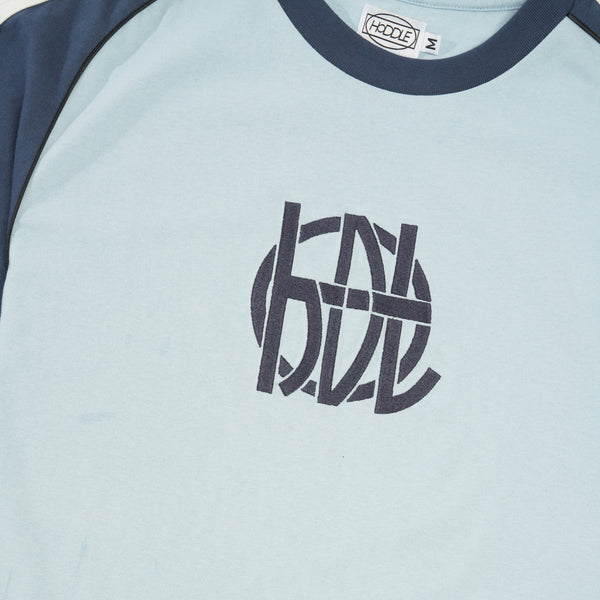 Hoddle HDL Logo Warped Jersey Tee, Navy / Blue