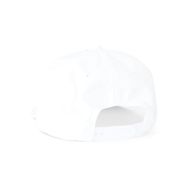 Metalwood Lunker's 5 Panel Snapback Hat, White