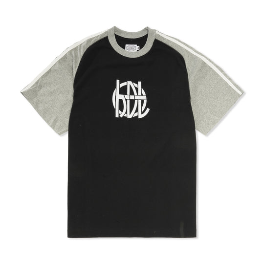 HDL Logo Warped Jersey Tee, Black / Grey