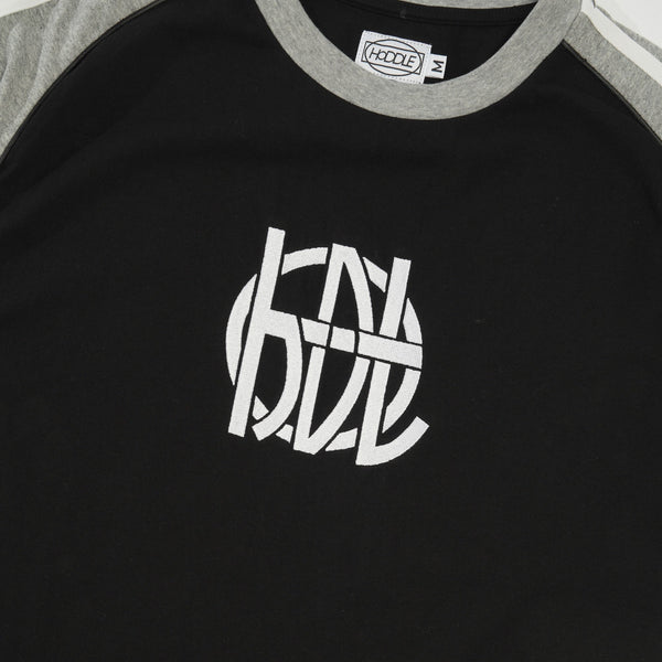 Hoddle HDL Logo Warped Jersey Tee, Black / Grey