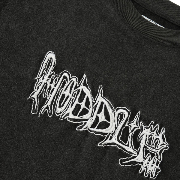 Hoddle Vision Logo Tee, Black Wash