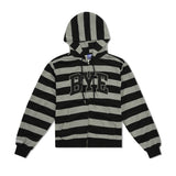 Bye Zip-Thru Pullover Hood, Black / Grey