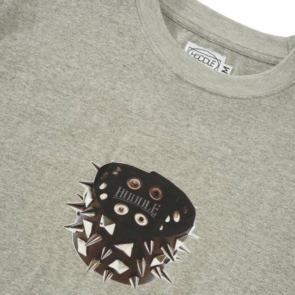 Hoddle Stud Tee, Heather Grey