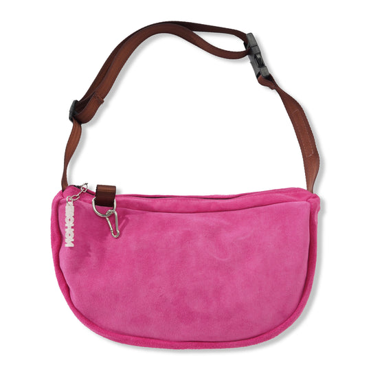 Everyday Suede Slouch Bag, Pink