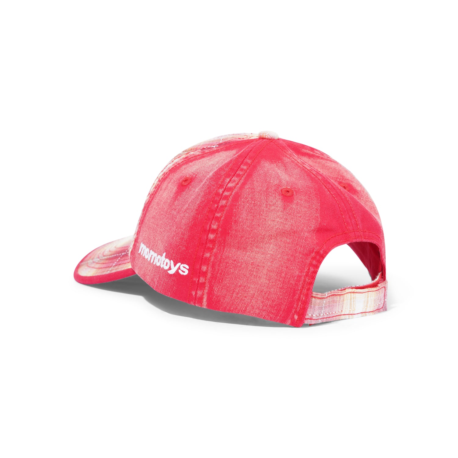 Bubble M Hat, Red Plaid