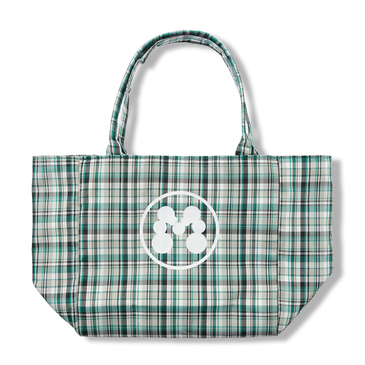Bubble M Plaid Tote Bag, Green