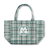 Bubble M Plaid Tote Bag, Green