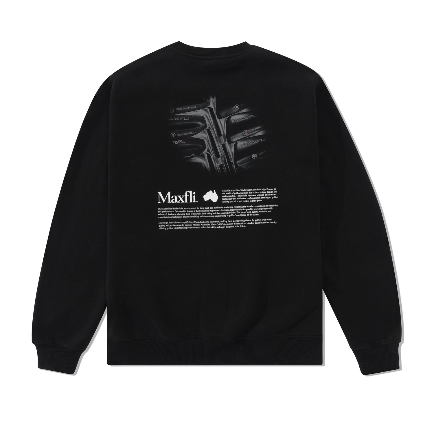 Maxfli Aussie Blade Crewneck, Black