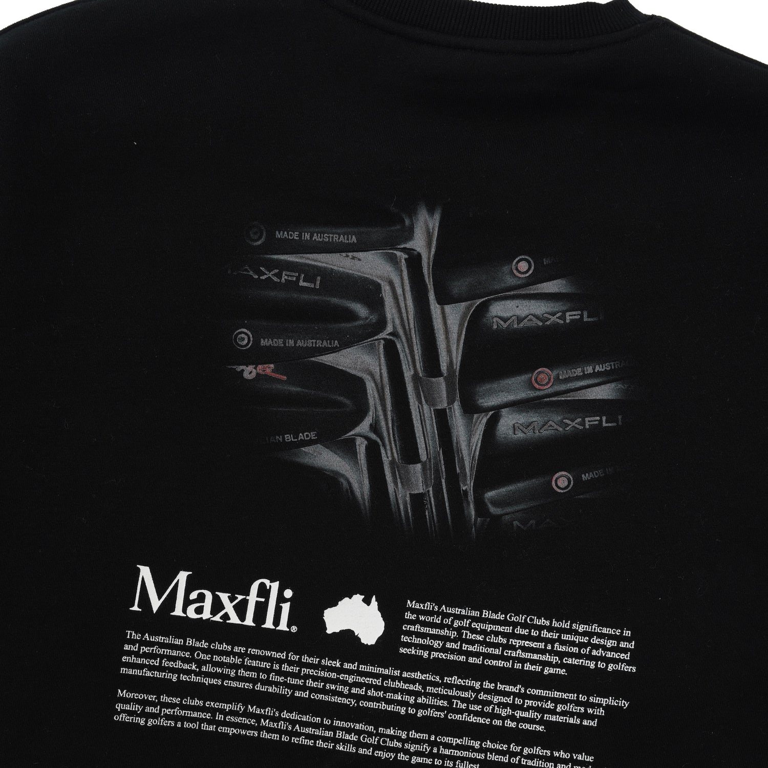 Maxfli Aussie Blade Crewneck, Black