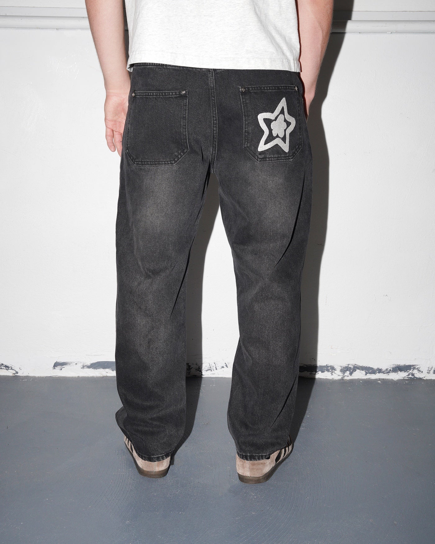 Washed Star Jeans, Black