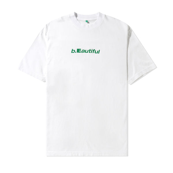 b.Eautiful Logo Tee, White / Green