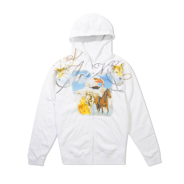 The Blank Traveler Providence Stable Unleashed Zip-Thru Hood, White