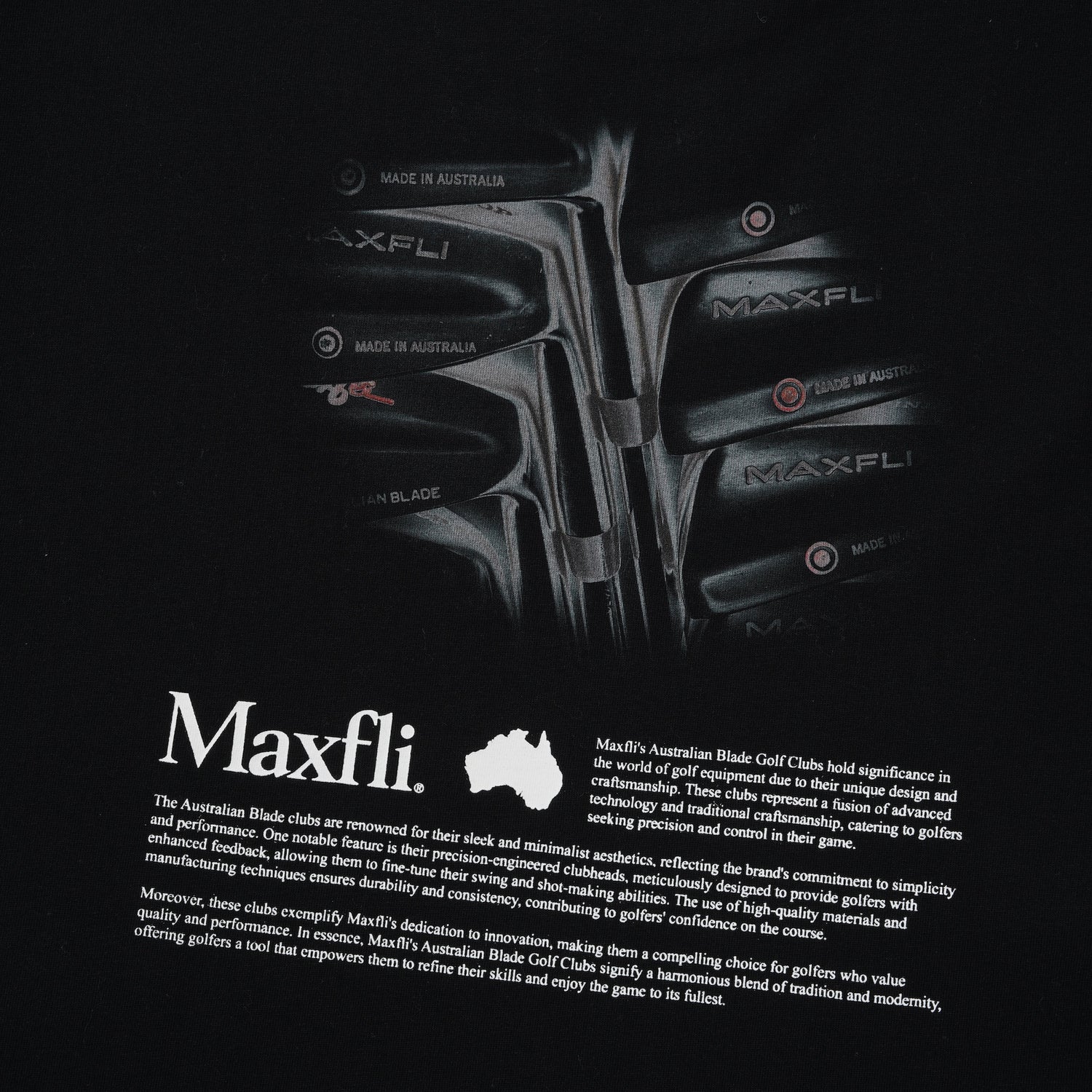 Maxfli Aussie Blades Tee, Black