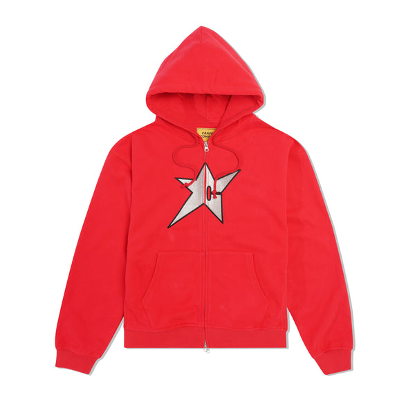 Carpet Company C-Star Zip-Thru Pullover Hood, Red