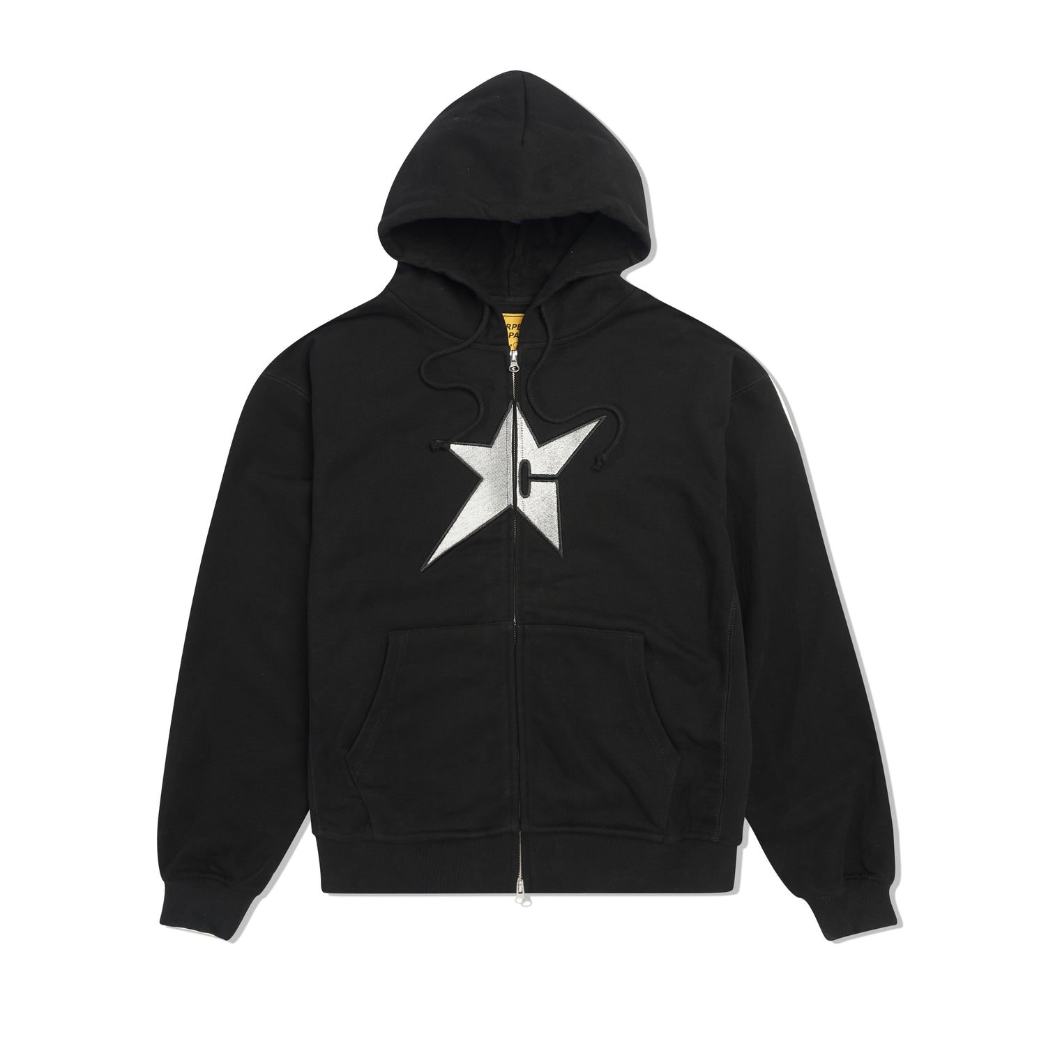 C-Star Zip-Thru Pullover Hood, Black
