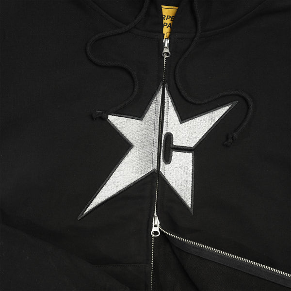 Carpet Company C-Star Zip-Thru Pullover Hood, Black