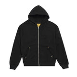 C-Star Embossed Zip-Thru Pullover Hood, Black