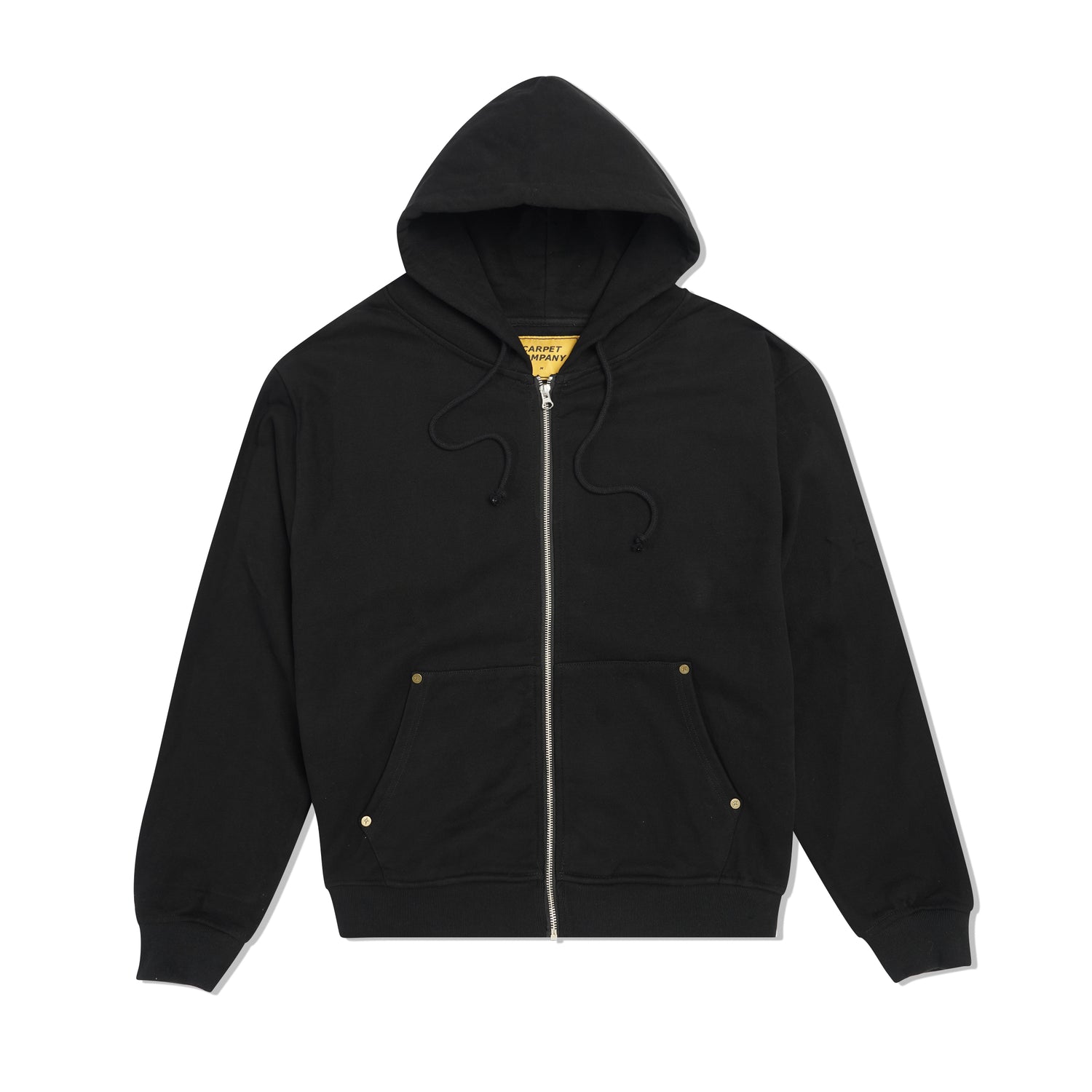 C-Star Embossed Zip-Thru Pullover Hood, Black