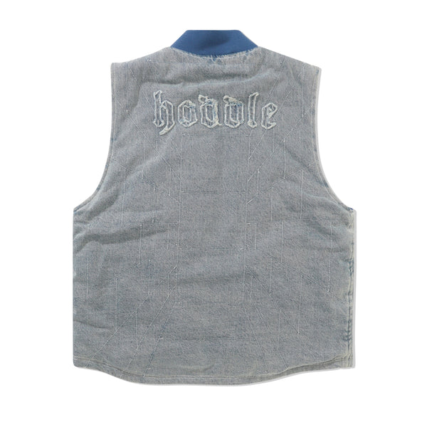Hoddle Carpenter Vest, Blue Wash