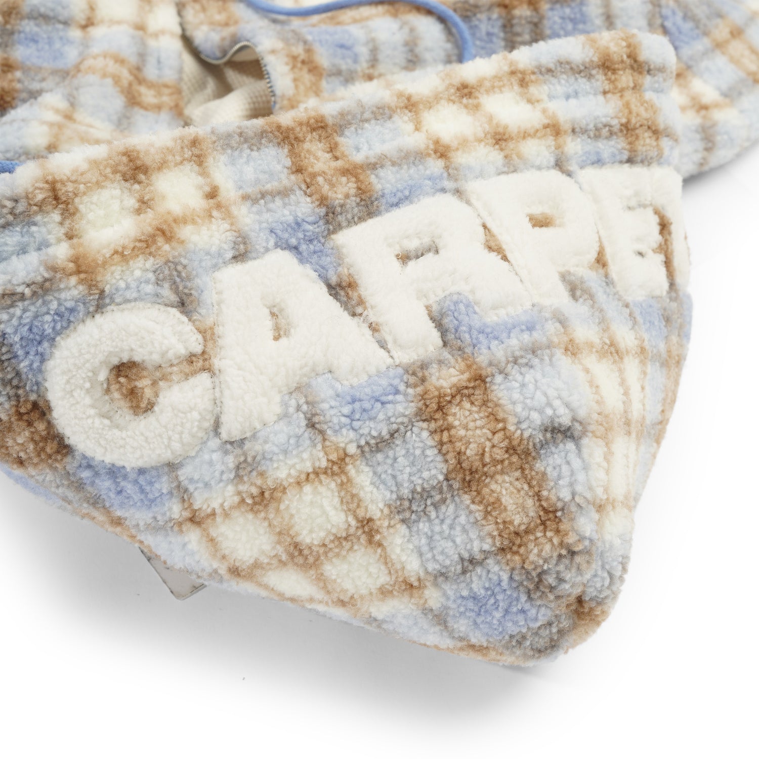 Plaid Fleece Jacket, Baby Blue