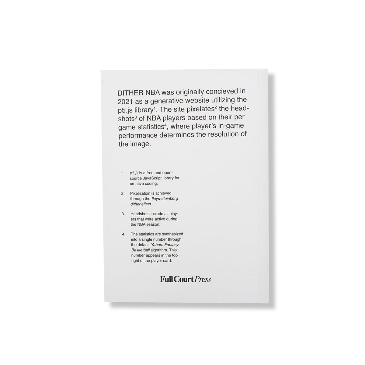 NBA Dither Book