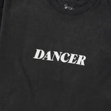 Italic Logo Tee, Washed Black