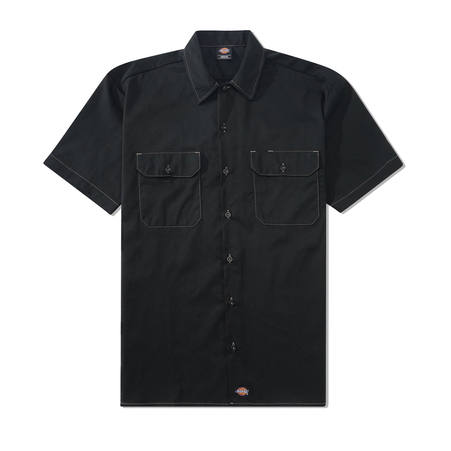 1574 Contrast Stitch Workshirt, Black