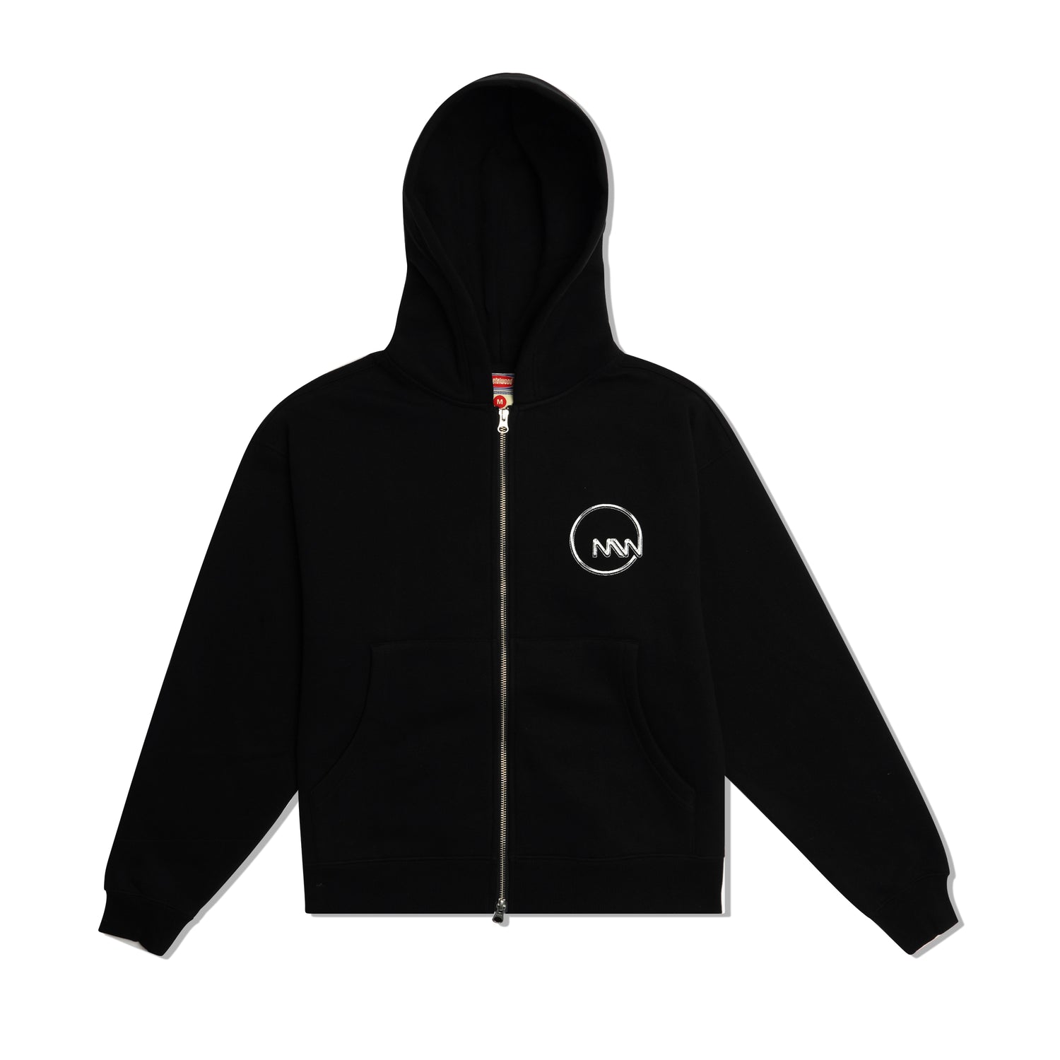 Club 74 Zip Up Hood, Black