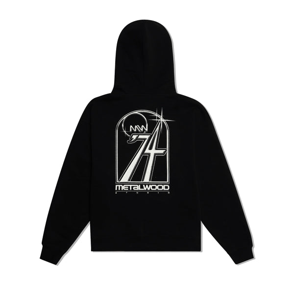 Metalwood Club 74 Zip Up Hood, Black