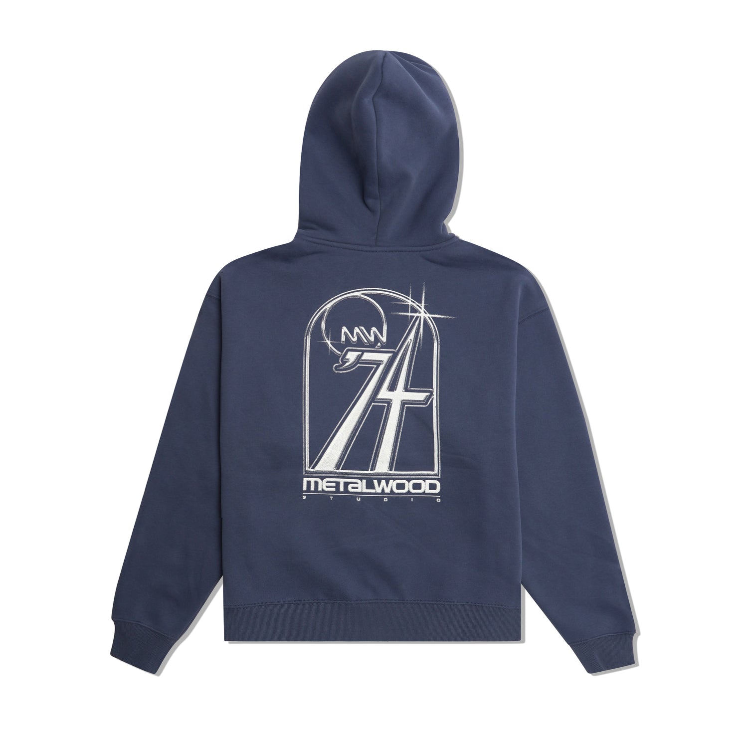 Club 74 Zip Up Hood, Steel