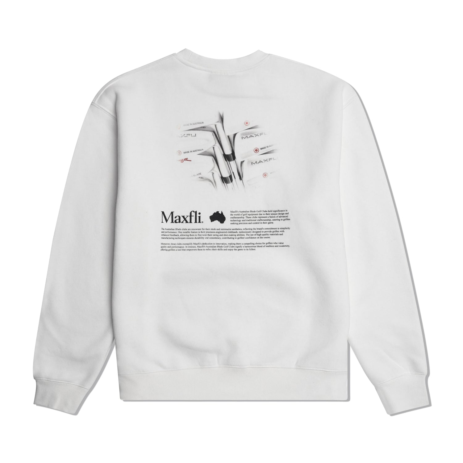 Maxfli Aussie Blade Crewneck, White