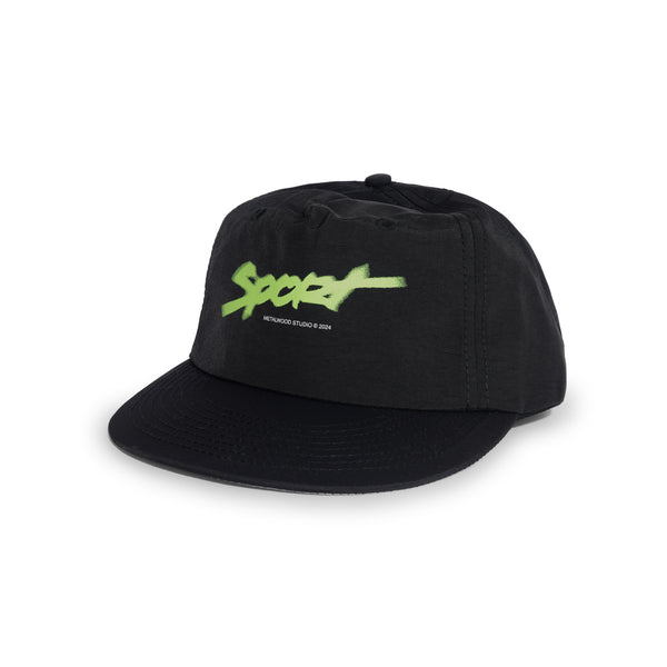 Metalwood Sport 5 Panel Snapback Hat, Black
