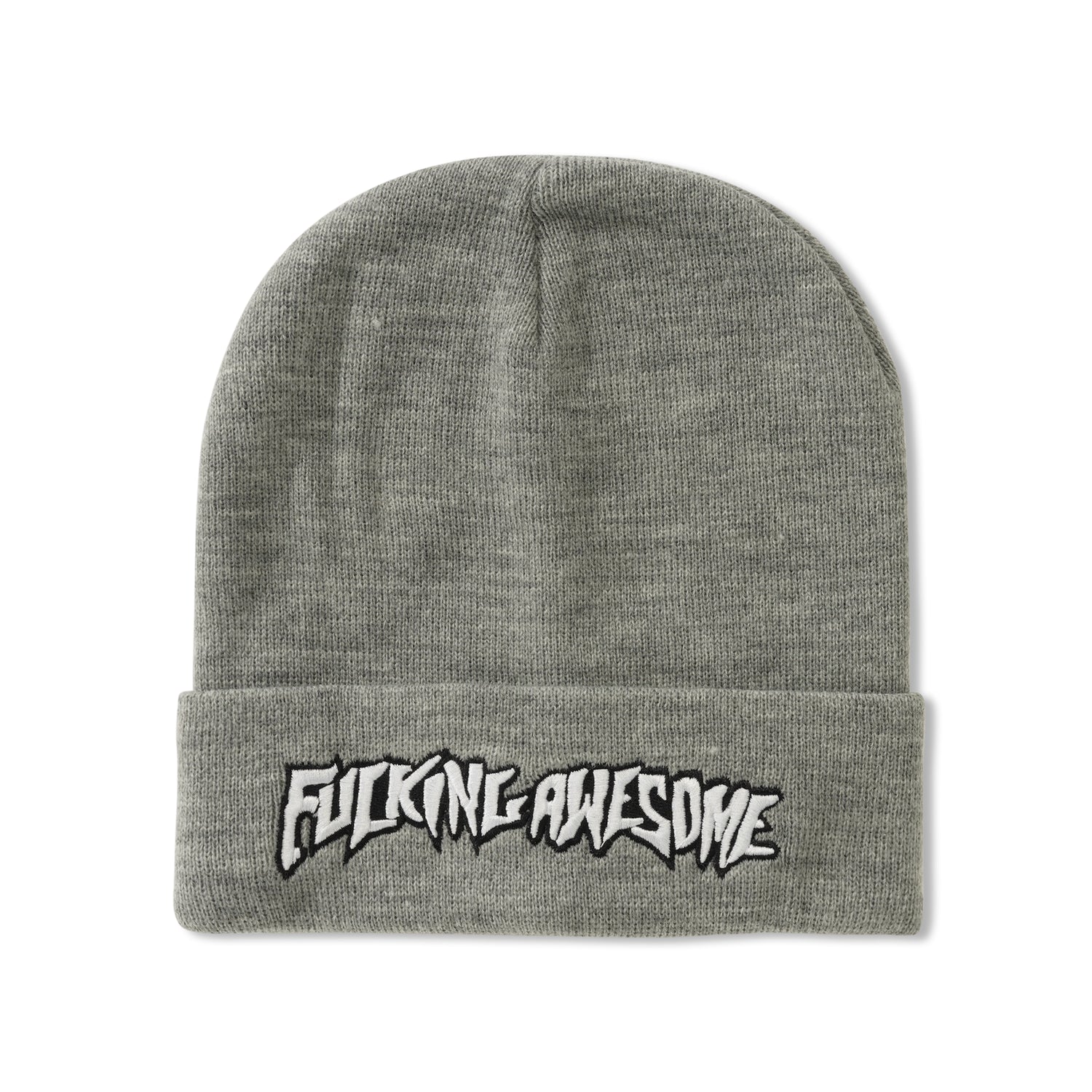 Stamp Cuff Beanie, Grey