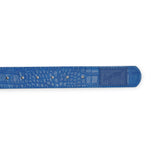 Croc Skin Belt, Blue