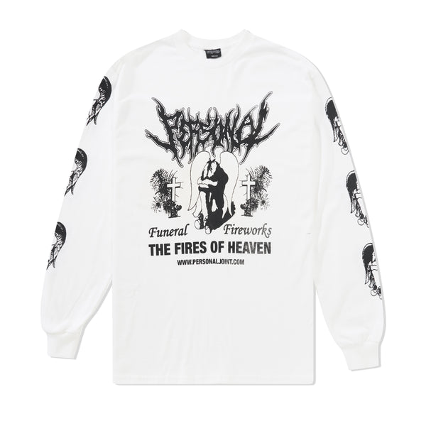 Personal Funeral Fireworks L/S Tee, White