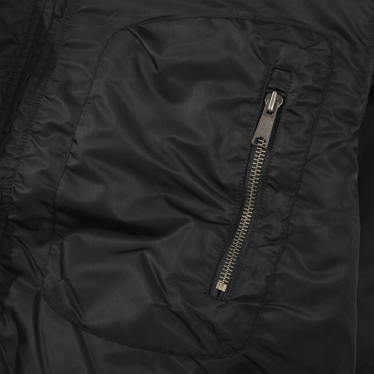 Embroidered 3D Flight Jacket, Black