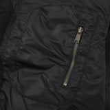 Embroidered 3D Flight Jacket, Black